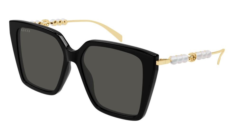 NEW Gucci GG1967S Oversized Black Pearl Sunglasses $665